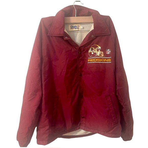 Vintage Chalk Line 90's NFL Washington Redskins Satin Locker Line Jacket Sz L - Picture 1 of 16